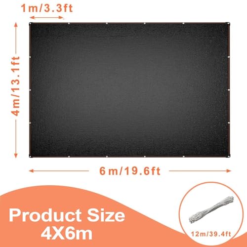 Voile d'auvent rectangulaire en toile haute densité pour terrasse et jardin