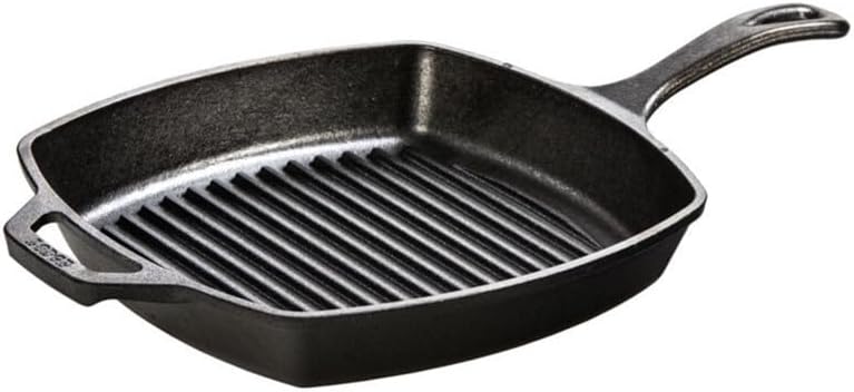 Lodge Cast Iron Grill Pan, 10.25-inch
