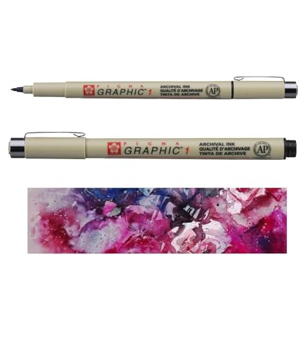 PIGMA MICRON Sakura Graphic 1 Black, 2 szt. i 1 karta