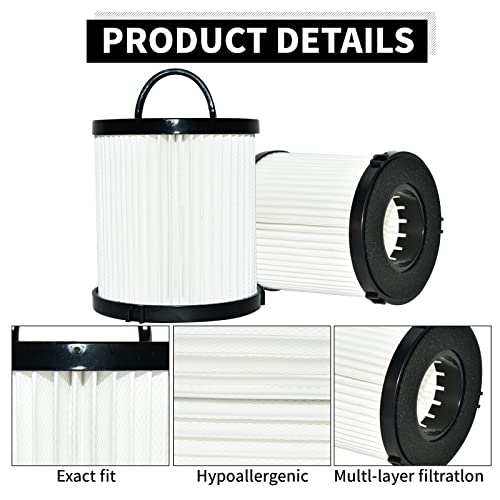 Safercctv Replacement Ef6 Hepa Filter And Washable Reusable Cup Filter Vacuum Filter Dcf-21 Replace#67821, 68931, 68931A, Ef91 Compatible With Eureka Airspeed As1000 Series Upright Vacuum Cleaners (2 Set) #TOP7
