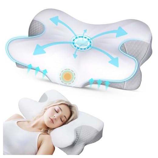 DIBAKO Neck Pillow Cervical Memory Foam Pillows for Pain Relief Sleeping, Ergonomic Pillow for Shoulder Pain, Orthopedic Contour Bed Pillow for Side, Back & Stomach Sleepers