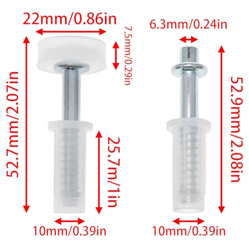 Kit de Herrajes para Clósets Lovelysp con Ruedas Guía Superior y Resorte Pivote para Puertas Bifold, 4 piezas miniatura 4
