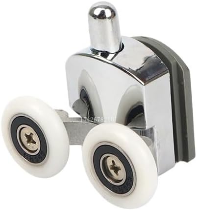 Shower Door Rollers ， 23mm 25mm Electroplated Aluminum Alloy Bouncing Wheel Upper and Lower Double Bathroom Glass Door Roller Hardware Rollers(25mm)