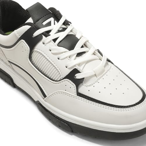 Image of Liberty LEAP7X JETSTEP-E Sneakers for Men - White & Green Sporty Casual Shoes | Memory Foam Cushioned Insole, Lightweight Lace-Up Sneakers for Walking, College, Travel & Casual Outings