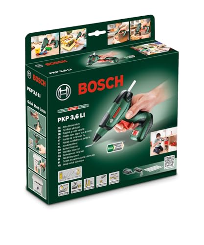 Bosch Home and Garden PKP 3,6 LI Accu Lijmpistool, Micro-USB-Oplader, met 4 x Lijmsticks Ultra Power, Zwart/Groen - Afbeelding 4
