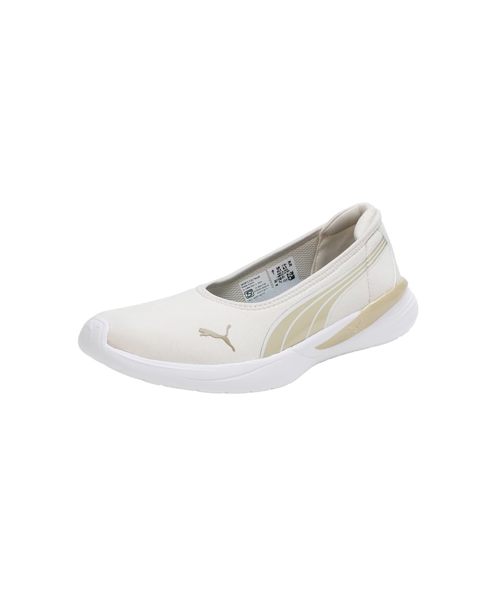 Puma Womens Evelyn Softride Alpine Snow-Metallic Gold-White Ballerinas - 4 UK (39713001) (B0CXPPPBVL) Amazon Price History, Amazon Price Tracker