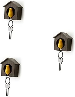 LABRIMP 3 Llaveros De Casa De Pájaros De Material Abs Color Amarillo 7 4 X 6 8 X 4 4 Cm Silbato De Seguridad Esencial Para La Vuelta Al Cole.