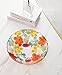 MAGCOLOR Large Hand Painted Colorful Crystal Glass Decorative Bowl.
