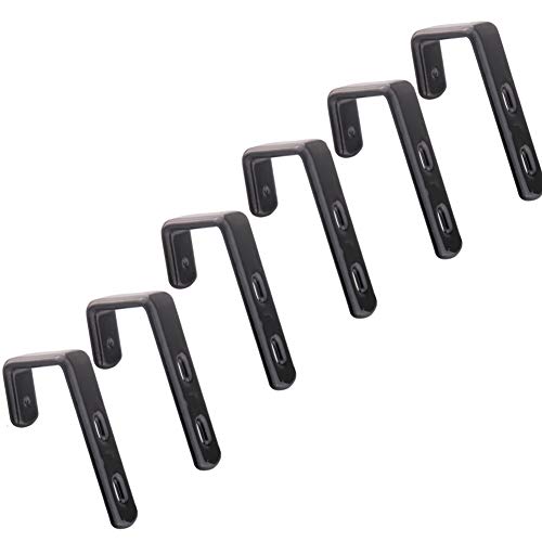 Eforlike 6 PCS 30mm Inside Iron Bunk Bed Ladder Hooks Brackets Micro-Oblique Ladder