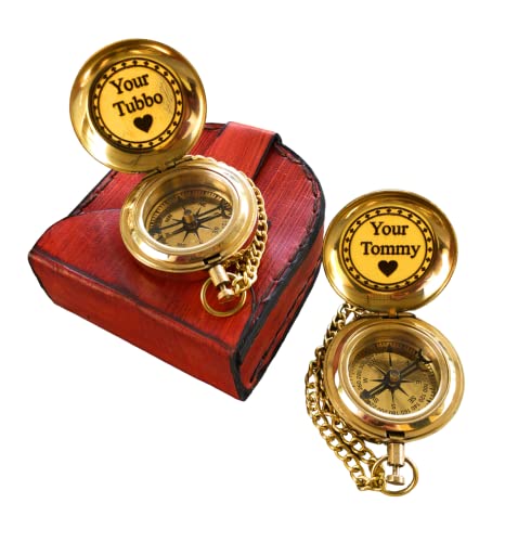 Brújula de latón set dual portátil miniatura 2