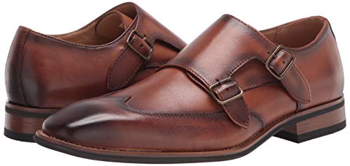 Image of La Milano Mens Double Monk Strap Slip on Loafer Cap Toe Leather Oxford Formal Business Casual Comfortable Dress Shoes for Men