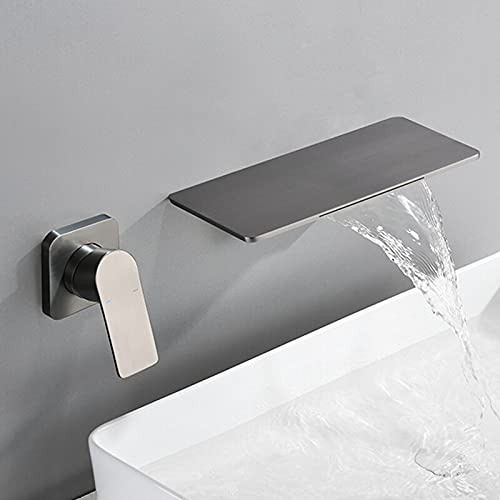 Robinet laiton de salle de bain encastrable finition nickel haut de gamme