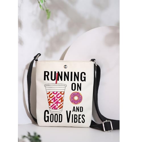 MAOFAED Coffee And Donuts Crossbody Bag for Shopping Travel Office, Coffee Lover Gift, Donuts Lover Gift3