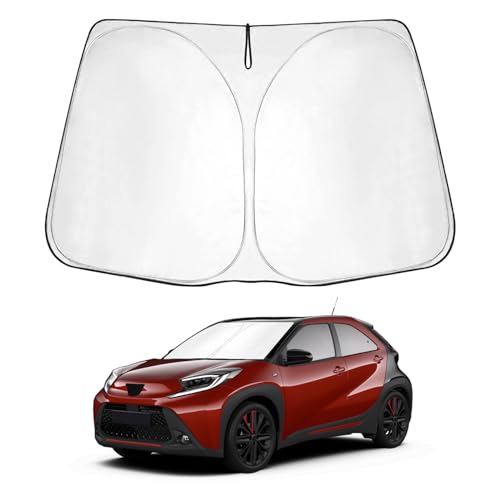 SHAOHAO kompatibel mit Toyota Aygo X 2022 2023 2024 Sonnenblende Silber