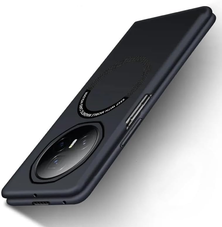Gruattreay Compatible with Honor Magic V3 2024 Case, Matte Minimalist Phone Case [Compatible with Mag-safe],Ultra Thin Military Grade Drop Protection Rigid Phone Protective Case (Black)
