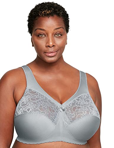 Glamorise - Reggiseno semplice, donna, Argento (Silver), 52 I- UK