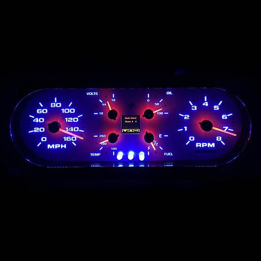 1962-1965 Chevy Nova Digital Gauge Cluster Kit | Multi-Color LED Dash Panel | Classic Chevy II Instrument Display Upgrade | Speedometer, Tach, Oil, Temp, Volts, Fuel