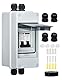 DIHOOL DC 12V Trennschalter PV Solar Anlage Leitungsschutzschalter Sicherungsautomat Gleichstrom 20A 2 Polig (DC12V-DC400V or AC110-400V) Mit IP65 Wasserdicht Gehäuse