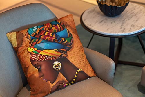 Ysahome Modern Art Theme Throw Pillow Cover - Photograph Pattern Square Cushion Cover - Woman Throw Pillow Case - Girl Decorative Accent Pillow (18X18, Set Of 4 (Orange)) #TOP2