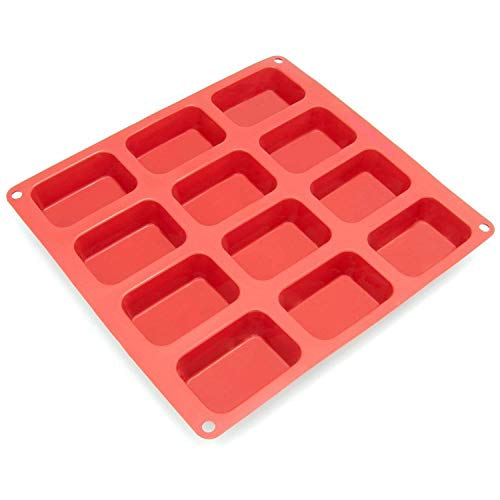 Image of Leawall 12-Cavity Silicone Mould for Soap Making Molds for Making Handmade Soap, Chocolate, Soap Candles, Cake, Pudding, Resin Candy Muffin Bakeware Mould and Jelly ll 75 Grm soap(Multicolor)