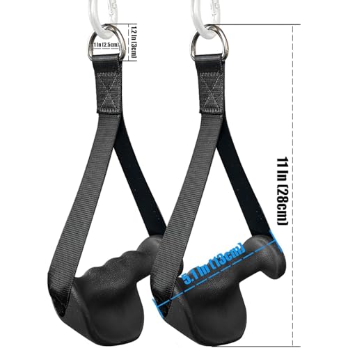 Image of LET'S PLAY Ergonomic Gym Handles, D Handle Grip, Cable Machine Handles for T-Row, Pullers, Gym Handles for Cables, Strength Trainers and Tricep Exercise Machine Attachment (Set of 2)
