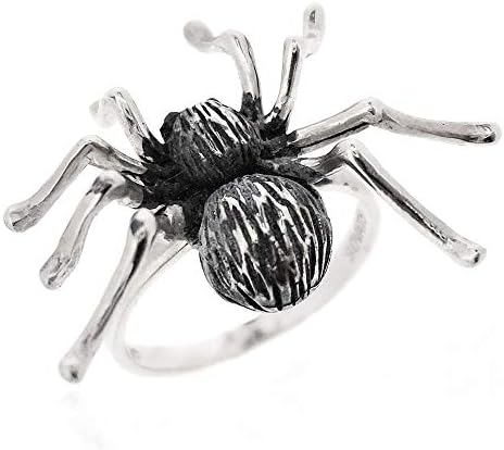 SOVATS Spider Ring for Women 925 Sterling Silver Oxidized Surface - Simple, Stylish &Trendy Nickel Free Ring, Size 5