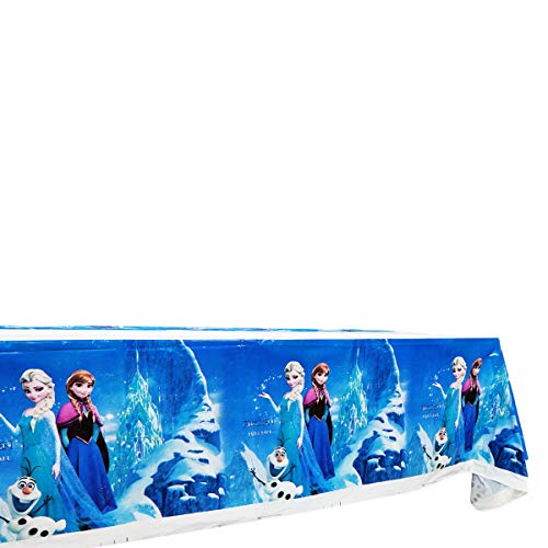 Frozen Theme Party Supplies, 18 Plates, 20 Napkins And 1 Tablecloth, Frozen Party Decoration #TOP6