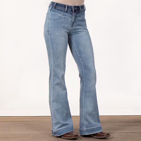 Rock & Roll Denim Hallsville High Rise Trouser Jeans Denim 29x322