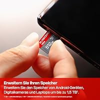 SANDISK Ultra microSDXC 512GB, UHS-I-Karte + SD Adapter (bis zu 195MB/s Lesen, Full-HD-Video, V10, U1, C10, A1) Karte für Android-Smartphones oder -Tablets, Kameras und Laptops – Ansicht 2