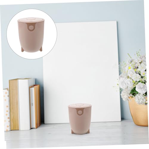 Cubierta pequeña para basura con tapa rosa miniatura 7