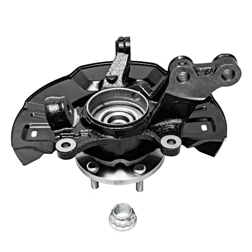 Image of Detroit Axle - AWD Front 2pc Steering Knuckles for 09-13 Toyota Matrix 09-10 Pontiac Vibe, 2 Steering Knuckles & Wheel Bearing Hubs Assembly 2009 2010 2011 2012 2013 Replacement