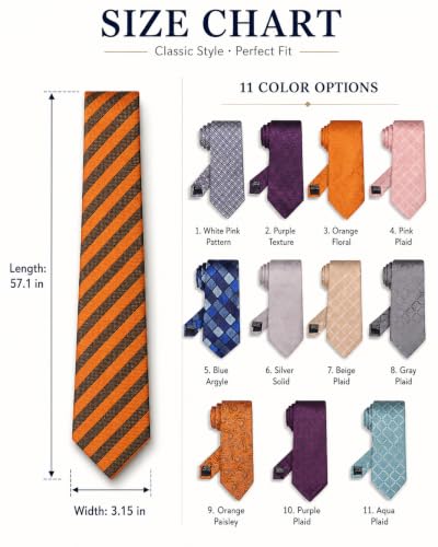Image of WeiShang Neckties for Men, Classic Formal Tie