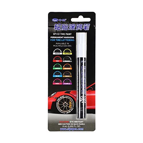 MUMIAO Stylo marqueur chromé, Pneu pour pneus Voiture, Marqueurs pneus pour pneus Voiture, Stylo étanche pour pneus Voiture, Convient pour Le Caoutchouc, Le métal, Le Verre, Le