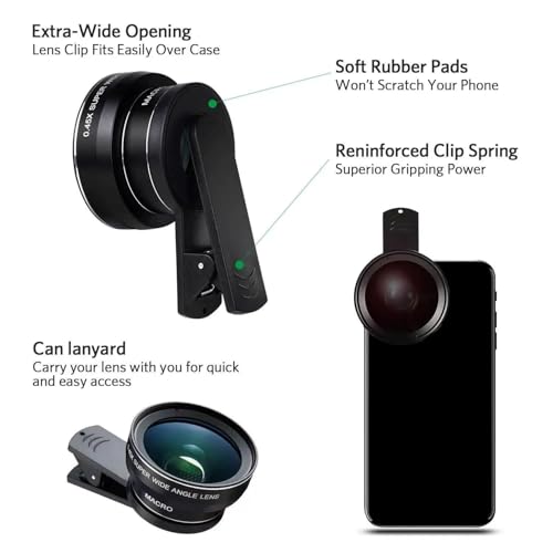 Objectif macro smartphone objectif grand angle 0,45x pour corriger le manque de recul - 6