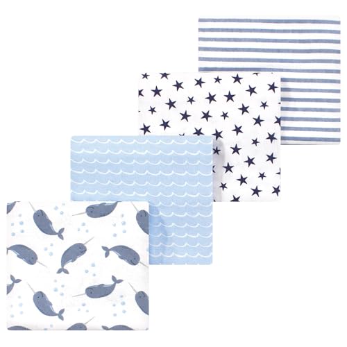 Image of Luvable Friends Little Treasure Flannel Receiving Blankets 4pk
