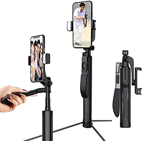 Selfie Stick Multifonctionnel Mini Selfie Stick Bluetooth Selfie Stick Trépied Rétractable Extensible Selfie Stick pour Voyage Photos De Famille,Le Noir,Taille Unique,GQYYS