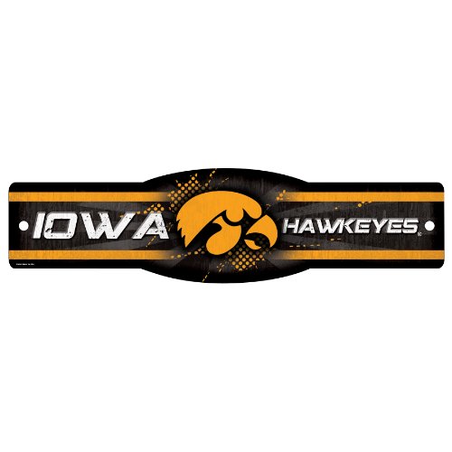 NCAA Iowa Hawkeyes Sign, 4.5 x 17-Inch