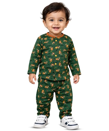 Image of 3BROS BodySuit /Dress for Boys /Girls Full Pajama & Casual Full Sleeves Night Suit Top Combo Kids Set