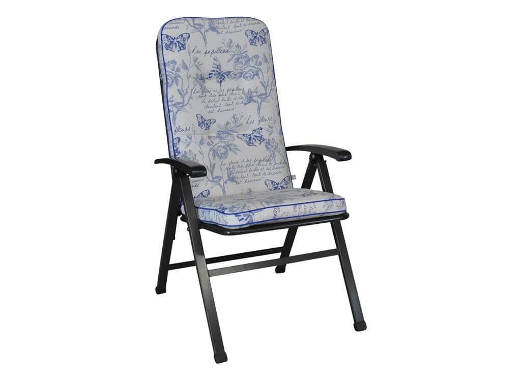 Coussin de chaise haute qualité Angerer Schmetterling bleu confortable