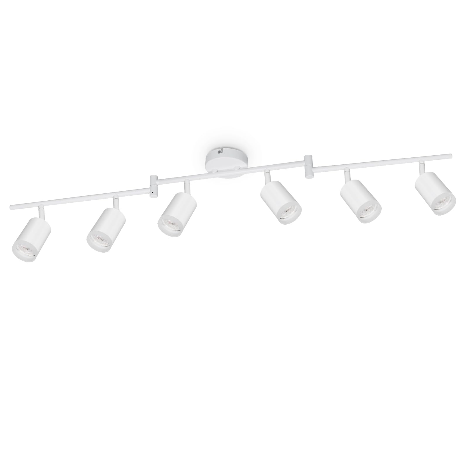 LED Deckenstrahler 6 Flammig Weiß Schwenkbar 350° GU10 Deckenleuchte Modern Ohne Leuchtmittel