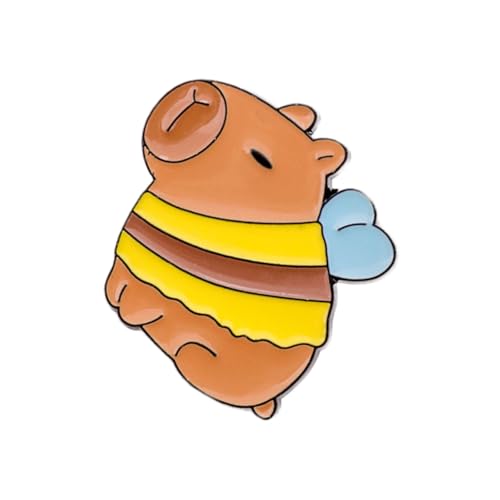 Capybaras Brooch Charm Animal Animal Pin Capybaras Brooch Pin Fashion Lapel Metal Texture バックパックに適したトレンディなカピバラパーティーアクセサリー