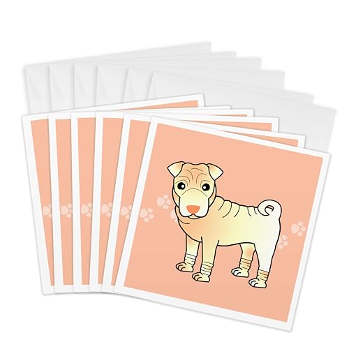 Cartes de vœux pattes d'abricot 3dRose 15x15 cm pour vos messages doux