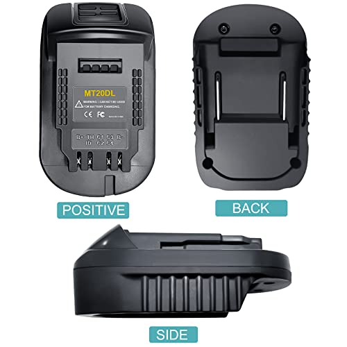 Mt20Dl Battery Adapter, Convert For Makita 18V Li-Ion Battery To For Dewalt 18V/20V Lithium-Ion Tool Battery Adapter, Use For Dewalt 18V/20V Max Li-Ion Cordless Power Tools #TOP1
