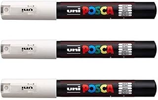 POSCA PC-1M by Uni-Ball - White [Pack of 3]
