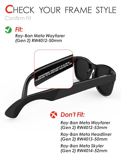 Image of Transition Replacement Lenses Compatible with Ray-Ban Meta Wayfarer RW4006 /RW4008 /RW4012 50MM&53MM (Gen 2) - Options