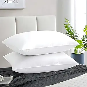 Microfiber Soft White Pillows Set of 2 16 x 24 Inches Or 40 x 60 cm Well-Filled, Pillows for Sleeping-21