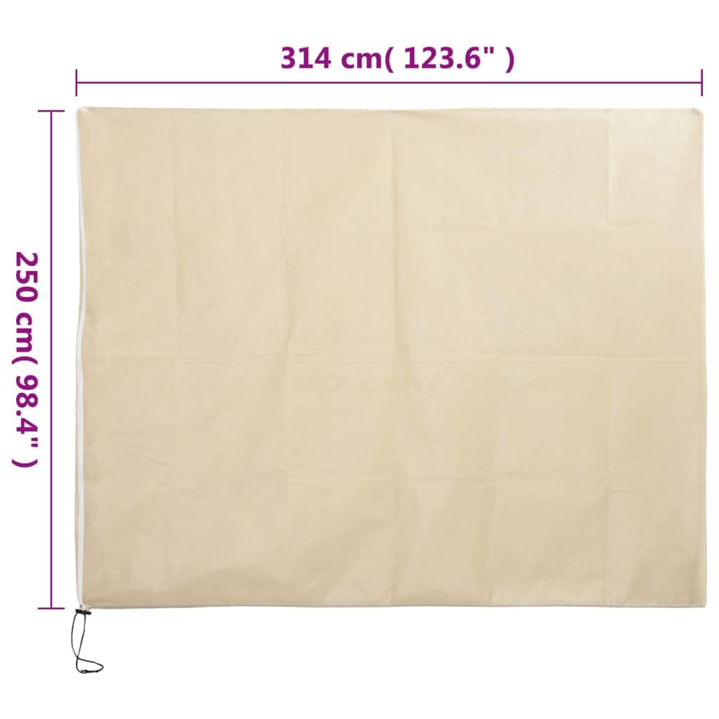 vidaXL Kaptury ochronne z suwakiem, 4 szt., 70 g/m², 3,14x2,5 m