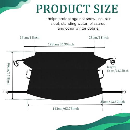 Image of Car Windshield Cover for Ice and Snow, Frost Guard Windshield Cover, Car Windshield Snow Cover Winter Ice Sunshade Protector, Universal Car Exterior Accessories for Cars, Trucks, Vans (Front)
