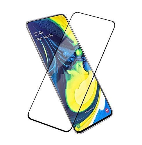 Image of Tempered Glass Screen Protector Compatible For Samsung A80 ; A90 Full Screen Coverage (Except Edge to Edge) and Free Complete Easy Installation kit.