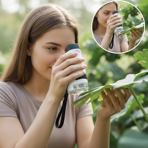 Mini microscopio portátil de mano para explorar insectos y plantas en el parque 4